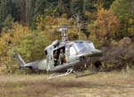 Rescue training, the helicopter