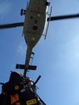 Rescue training, from the helicopter