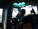 Rescue training, the helicopter