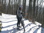 Casentino, biking on the snow
