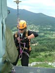 me, rappelling