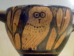 greek vase with owl