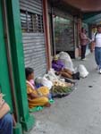 Natives selling their products in a street of San Jose