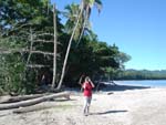 My friend Romeus on a Caribbean beach in Costarica
