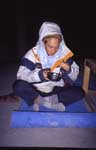 Cinzia dinning in Ladakh