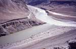 Ladakh; meeting of two rivers (Zanskar and Indus)
