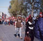 Rome 2002; forth power, walking under the red