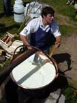 making the cheese
