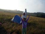nephews at the base camp
